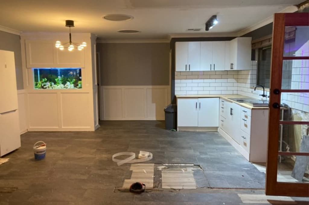 Wall removal & kitchen update gallery