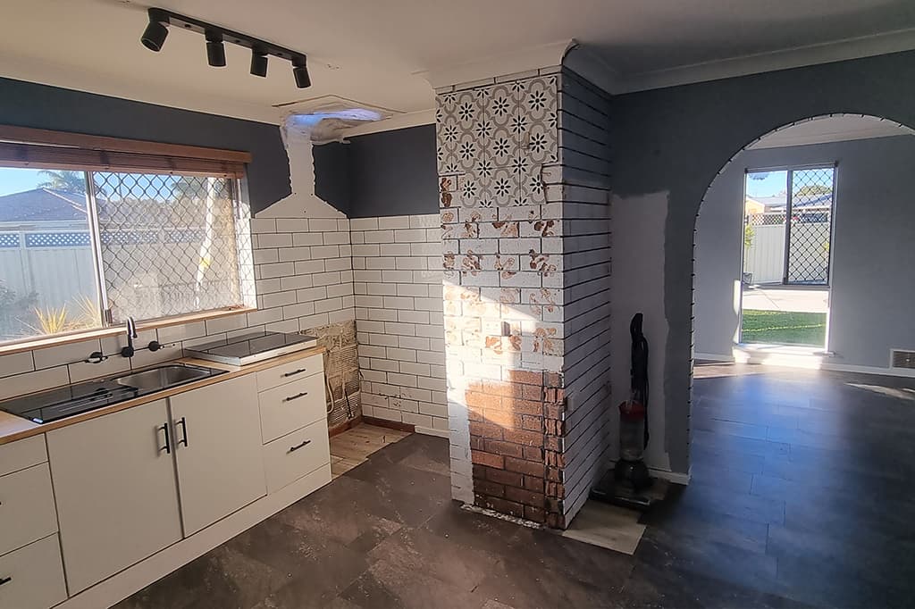 Wall removal & kitchen update gallery